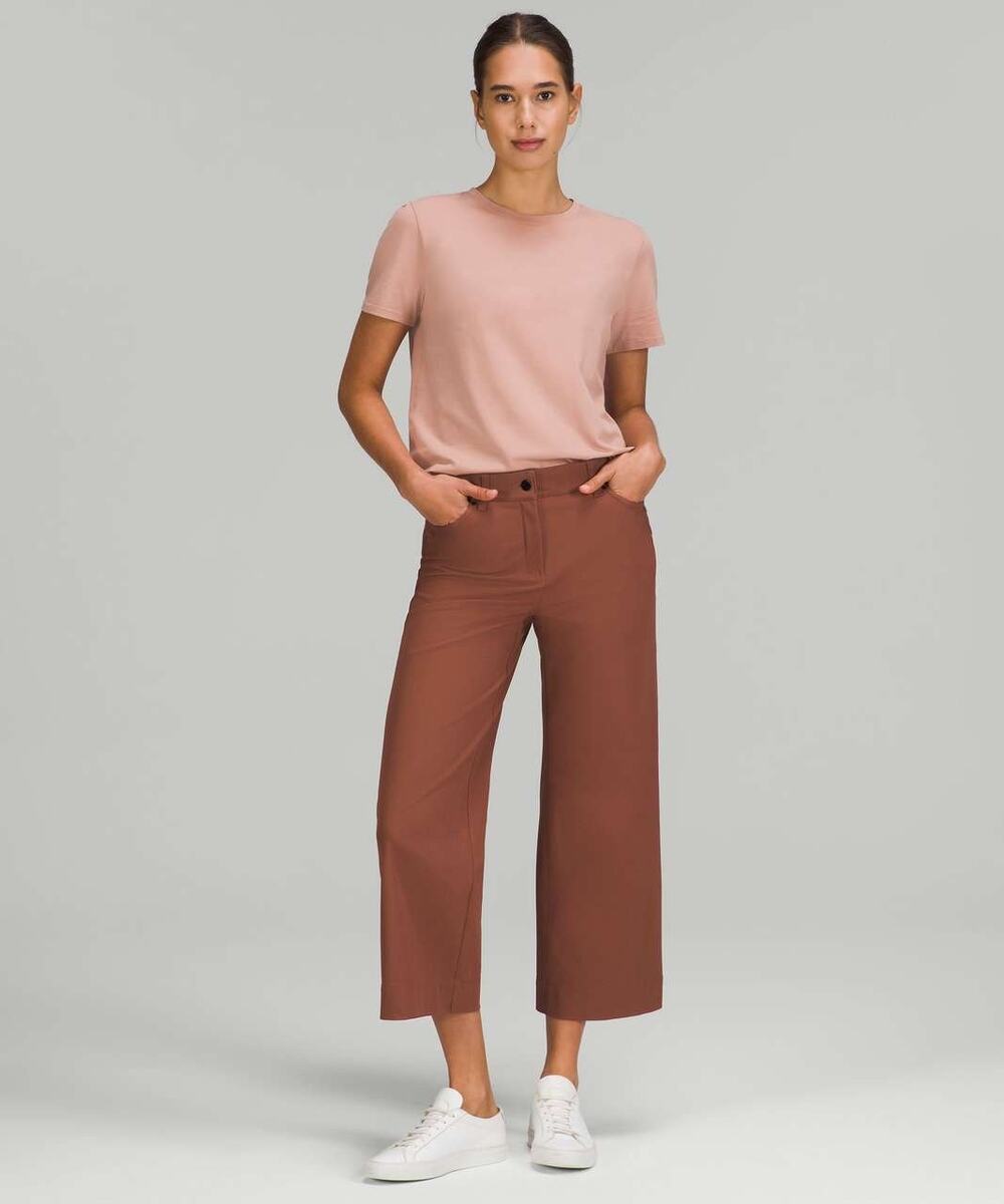 Lululemon City Sleek 5 Pocket Wide Leg Pant Ancient Copper Womens 30 W5DXXS *EUC